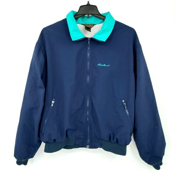 Eddie Bauer Other - Eddie Bauer VTG 90s Lined Nylon Bomber Windbreaker Jacket Mens Size XL USA Made